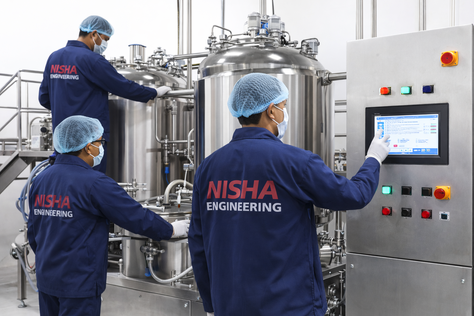 Nisha Engineering Manufacturing Facility - Workers in Industrial Setting